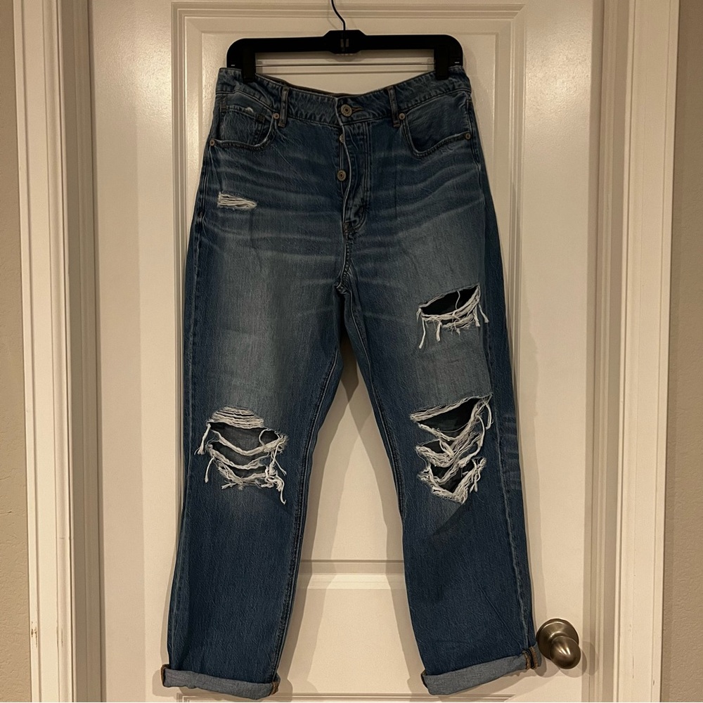 🌟👖Stylish American Eagle Tomgirl Low Rise button fly Jeans